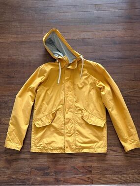 Women’s Yellow Hooded Rain Jacket